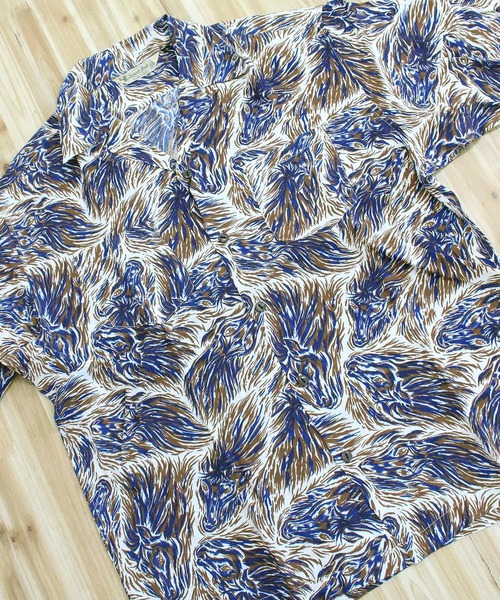 TopIsm(トップイズム)の「HORSE RAYON SHIRT(シャツ/ブラウス・メンズ・ネイビー・XXL/XL/M/L)」の4枚目の写真