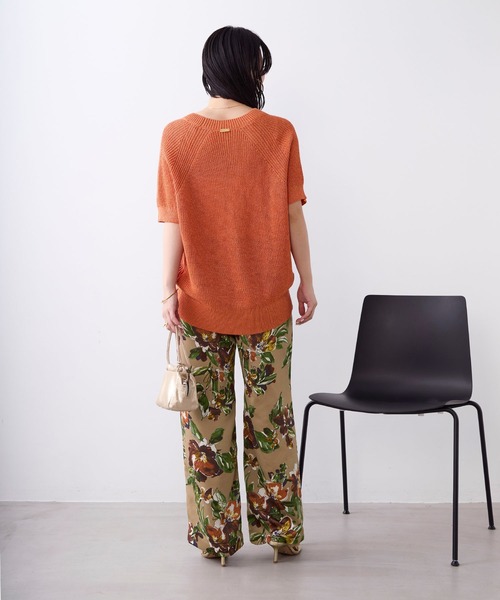 MICA&DEAL(マイカ&ディール)の「フラワープリントパンツ〈2サイズ展開〉〈セットアップ対応〉(その他パンツ・レディース・ベージュ/ブラウン・38/36)」の18枚目の写真