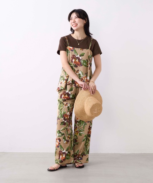 MICA&DEAL(マイカ&ディール)の「フラワープリントパンツ〈2サイズ展開〉〈セットアップ対応〉(その他パンツ・レディース・ベージュ/ブラウン・38/36)」の22枚目の写真