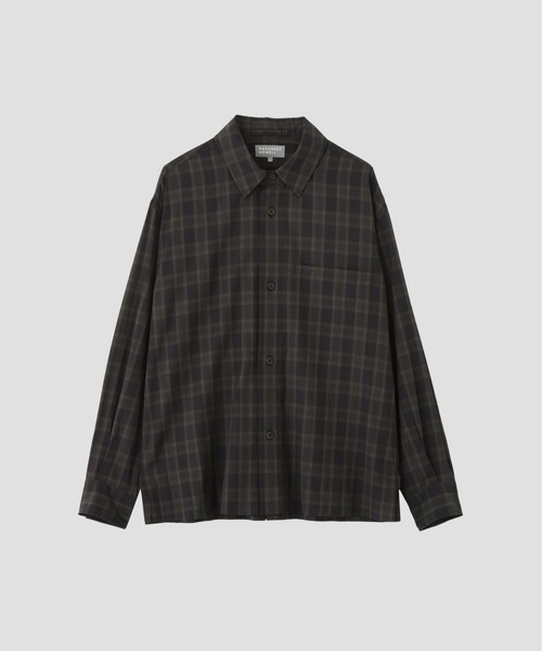 MARGARET HOWELL(マーガレットハウエル)の「COTTON VOILE CHECK(シャツ/ブラウス・メンズ・ネイビー・SMALL/MEDIUM/LARGE/X-LARGE)」の6枚目の写真