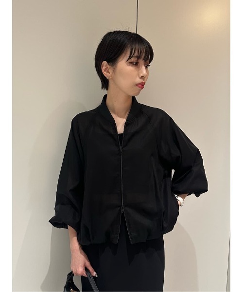 ESTNATION(エストネーション)の「ESTNATION THE FIRST / シアーブルゾン(ブルゾン・レディース・ブラック・38/36)」の9枚目の写真