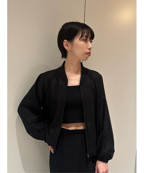 ESTNATION(エストネーション)の「ESTNATION THE FIRST / シアーブルゾン(ブルゾン・レディース・ブラック・38/36)」の10枚目の写真