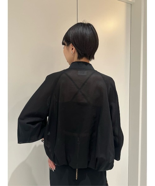 ESTNATION(エストネーション)の「ESTNATION THE FIRST / シアーブルゾン(ブルゾン・レディース・ブラック・38/36)」の11枚目の写真