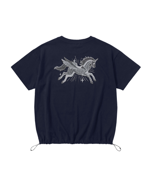 KRUXH(クルクス)の「ペガサスドローストリングTディープネイビー(Tシャツ/カットソー・レディース・その他・1/2)」の3枚目の写真