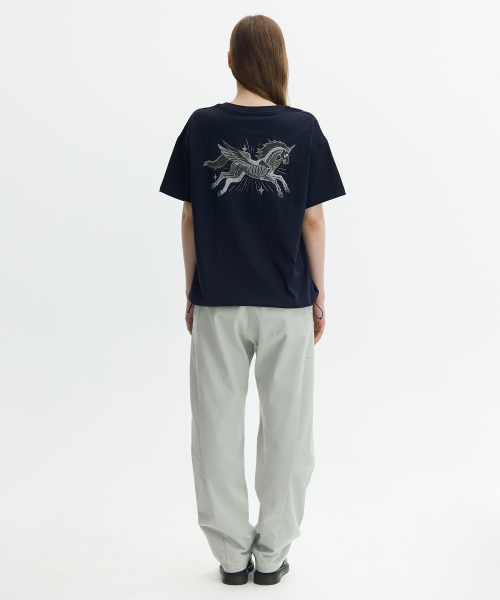 KRUXH(クルクス)の「ペガサスドローストリングTディープネイビー(Tシャツ/カットソー・レディース・その他・1/2)」の5枚目の写真
