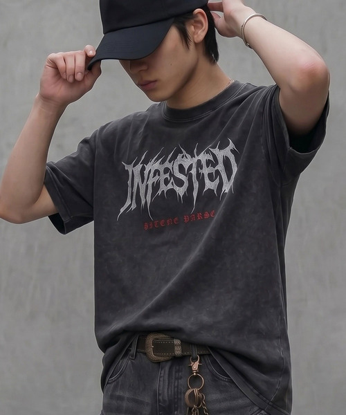 SILVER BULLET(シルバーバレット)の「『SILVER BULLET SELECT AP/シルバーバレットセレクト』刺繍メタルロゴ半袖Tシャツ【Z】(Tシャツ/カットソー・メンズ・ピンク系1/ホワイト/ブラック系1・L/M)」の5枚目の写真