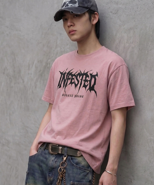 SILVER BULLET(シルバーバレット)の「『SILVER BULLET SELECT AP/シルバーバレットセレクト』刺繍メタルロゴ半袖Tシャツ【Z】(Tシャツ/カットソー・メンズ・ピンク系1/ホワイト/ブラック系1・L/M)」の7枚目の写真