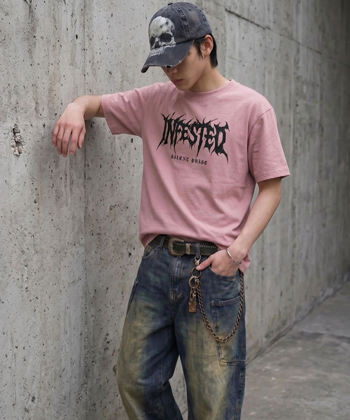 SILVER BULLET(シルバーバレット)の「『SILVER BULLET SELECT AP/シルバーバレットセレクト』刺繍メタルロゴ半袖Tシャツ【Z】(Tシャツ/カットソー・メンズ・ピンク系1/ホワイト/ブラック系1・L/M)」の9枚目の写真