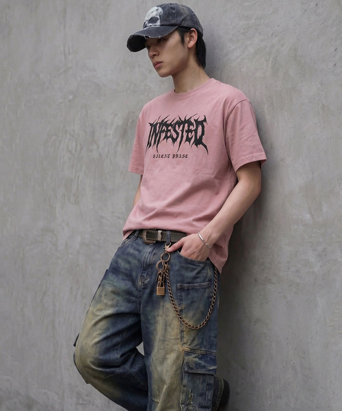 SILVER BULLET(シルバーバレット)の「『SILVER BULLET SELECT AP/シルバーバレットセレクト』刺繍メタルロゴ半袖Tシャツ【Z】(Tシャツ/カットソー・メンズ・ピンク系1/ホワイト/ブラック系1・L/M)」の8枚目の写真