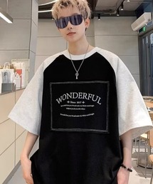 link lot（リンクロット）の「ラグランスリーブワッペンフロントロゴTシャツ（Tシャツ/カットソー）」