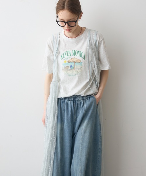 Crisp（クリスプ）の「sheer tulle onepiece / シアーチュールワンピース（ワンピース・レディース・アイボリー/ブルー・FREE）」の22枚目の写真