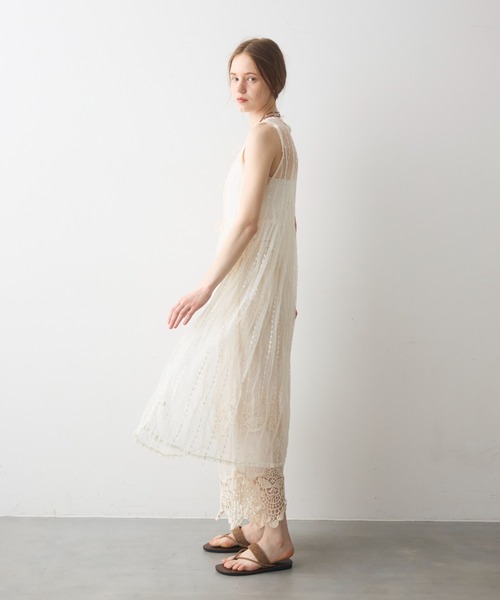 Crisp（クリスプ）の「sheer tulle onepiece / シアーチュールワンピース（ワンピース・レディース・アイボリー/ブルー・FREE）」の7枚目の写真