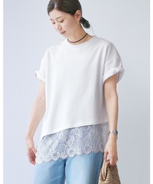 reca | 裾レースアシメTシャツ(Tシャツ/カットソー)