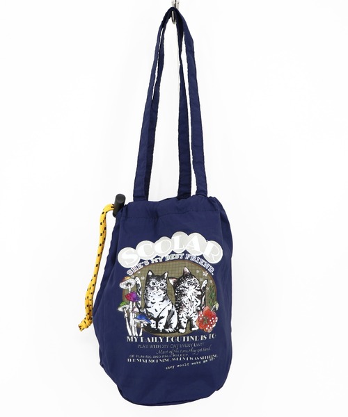 ScoLar（スカラー）の「662441：FRUIT OF THE LOOM×ScoLarコラボ ナイロンミニバッグ（ハンドバッグ・レディース・ネイビー/ブラック/ブルー/ピンク/グリーン・FREE）」の4枚目の写真