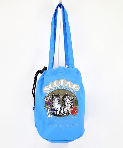 ScoLar（スカラー）の「662441：FRUIT OF THE LOOM×ScoLarコラボ ナイロンミニバッグ（ハンドバッグ・レディース・ネイビー/ブラック/ブルー/ピンク/グリーン・FREE）」の5枚目の写真