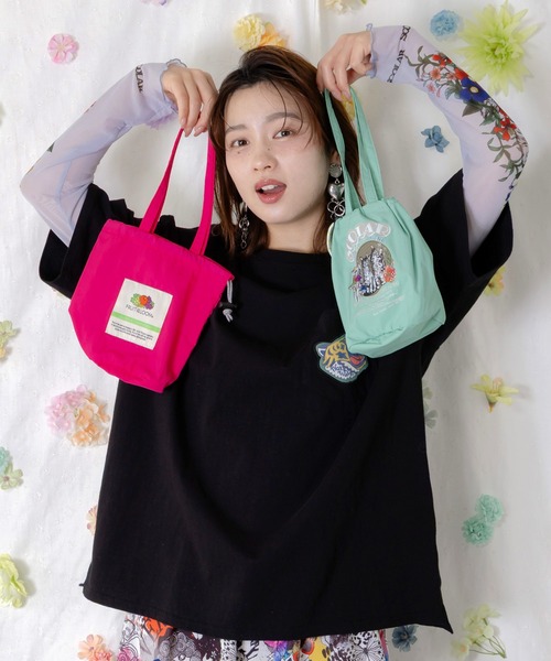 ScoLar（スカラー）の「662441：FRUIT OF THE LOOM×ScoLarコラボ ナイロンミニバッグ（ハンドバッグ・レディース・ネイビー/ブラック/ブルー/ピンク/グリーン・FREE）」の20枚目の写真