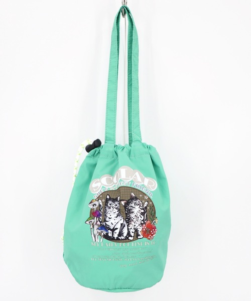 ScoLar（スカラー）の「662441：FRUIT OF THE LOOM×ScoLarコラボ ナイロンミニバッグ（ハンドバッグ・レディース・ネイビー/ブラック/ブルー/ピンク/グリーン・FREE）」の11枚目の写真