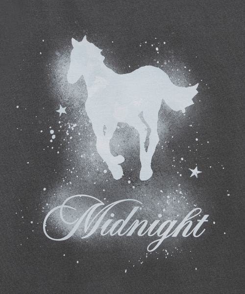 Midnight Move(ミッドナイトムーブ)の「horse t (dark grey)(Tシャツ/カットソー・レディース・その他・FREE)」の2枚目の写真