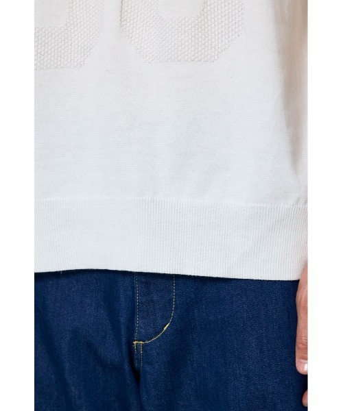 AZUL by moussy(アズールバイマウジー)の「ナンバリングニットトップス(ニット/セーター・メンズ・ブルー/ブラック/オフホワイト・LARGE/MEDIUM)」の4枚目の写真