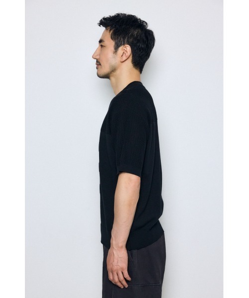 AZUL by moussy(アズールバイマウジー)の「ナンバリングニットトップス(ニット/セーター・メンズ・ブルー/ブラック/オフホワイト・LARGE/MEDIUM)」の9枚目の写真
