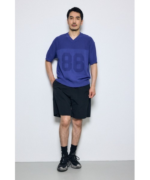 AZUL by moussy(アズールバイマウジー)の「ナンバリングニットトップス(ニット/セーター・メンズ・ブルー/ブラック/オフホワイト・LARGE/MEDIUM)」の17枚目の写真