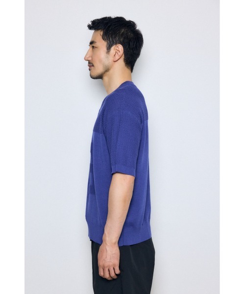 AZUL by moussy(アズールバイマウジー)の「ナンバリングニットトップス(ニット/セーター・メンズ・ブルー/ブラック/オフホワイト・LARGE/MEDIUM)」の19枚目の写真