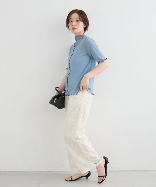 le.coeur blanc(ルクールブラン)の「パッチワーク風レースイージーパンツ(その他パンツ・レディース・イエロー/ブラック/オフホワイト・38)」の19枚目の写真