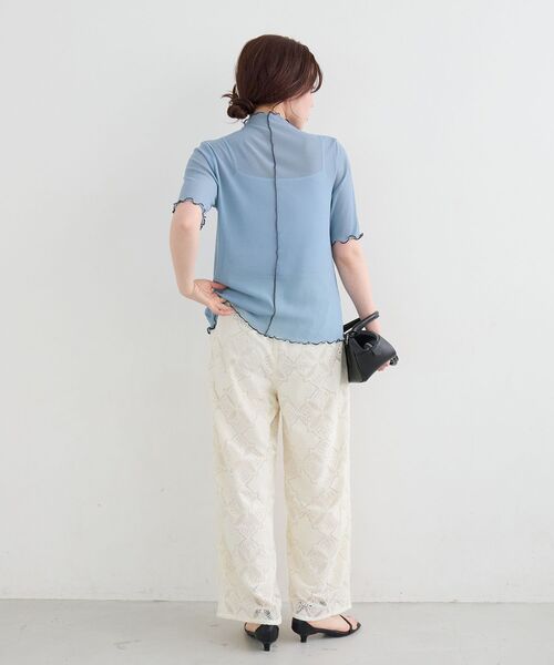 le.coeur blanc(ルクールブラン)の「パッチワーク風レースイージーパンツ(その他パンツ・レディース・イエロー/ブラック/オフホワイト・38)」の18枚目の写真