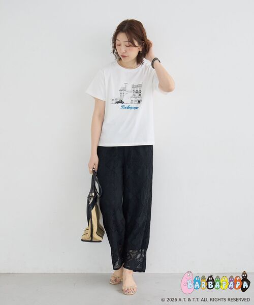 le.coeur blanc(ルクールブラン)の「パッチワーク風レースイージーパンツ(その他パンツ・レディース・イエロー/ブラック/オフホワイト/ブラウン・38)」の14枚目の写真