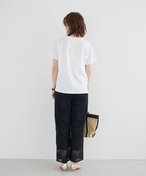 le.coeur blanc(ルクールブラン)の「パッチワーク風レースイージーパンツ(その他パンツ・レディース・イエロー/ブラック/オフホワイト/ブラウン・38)」の15枚目の写真