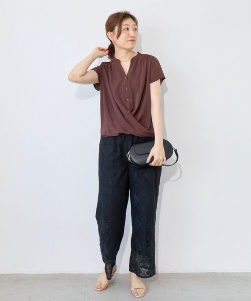 le.coeur blanc(ルクールブラン)の「パッチワーク風レースイージーパンツ(その他パンツ・レディース・イエロー/ブラック/オフホワイト/ブラウン・38)」の18枚目の写真