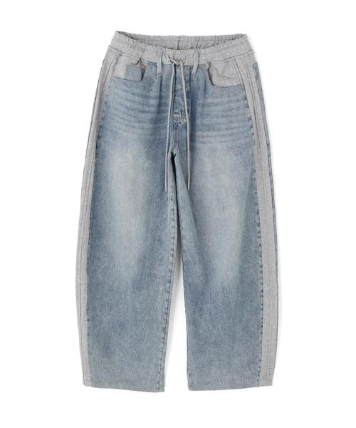 SIS(エスアイエス)の「SIS/エスアイエス/Docking Denim Sweat Pants(デニムパンツ・レディース・ブラック/ブルー・M)」の2枚目の写真