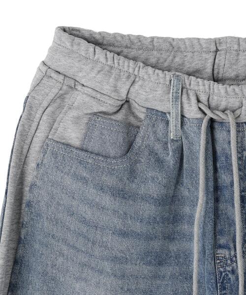 SIS(エスアイエス)の「SIS/エスアイエス/Docking Denim Sweat Pants(デニムパンツ・レディース・ブラック/ブルー・M)」の8枚目の写真