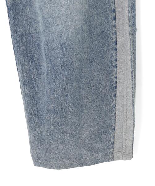 SIS(エスアイエス)の「SIS/エスアイエス/Docking Denim Sweat Pants(デニムパンツ・レディース・ブラック/ブルー・M)」の9枚目の写真