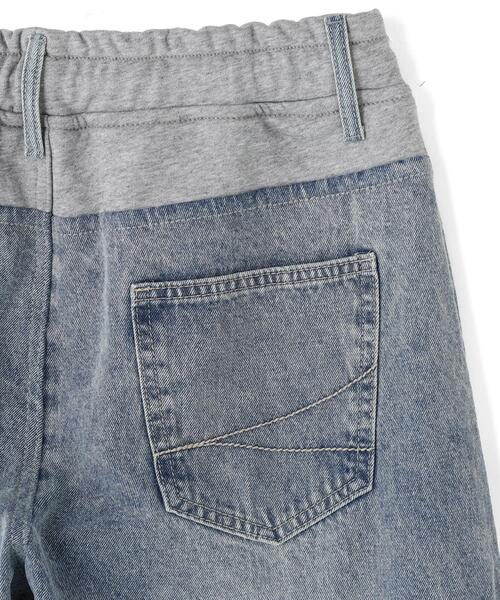 SIS(エスアイエス)の「SIS/エスアイエス/Docking Denim Sweat Pants(デニムパンツ・レディース・ブラック/ブルー・M)」の11枚目の写真