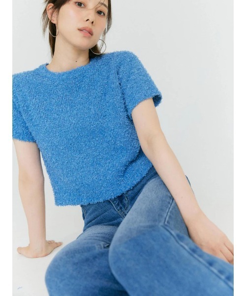 BLUE×PALANG(ブルーパラン)の「MOJA SHORT KNIT(Tシャツ/カットソー・レディース・ネイビー/ブルー/バイオレット・FREE)」の10枚目の写真
