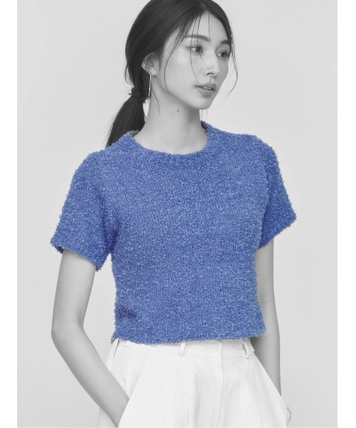 BLUE×PALANG(ブルーパラン)の「MOJA SHORT KNIT(Tシャツ/カットソー・レディース・ネイビー/ブルー/バイオレット・FREE)」の11枚目の写真