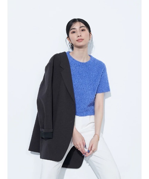 BLUE×PALANG(ブルーパラン)の「MOJA SHORT KNIT(Tシャツ/カットソー・レディース・ネイビー/ブルー/バイオレット・FREE)」の12枚目の写真