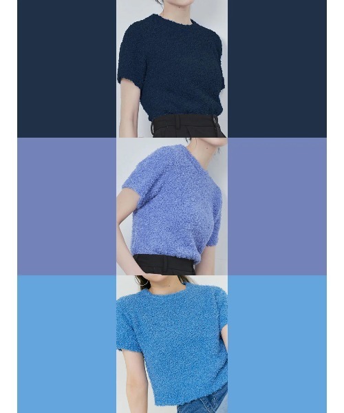 BLUE×PALANG(ブルーパラン)の「MOJA SHORT KNIT(Tシャツ/カットソー・レディース・ネイビー/ブルー/バイオレット・FREE)」の7枚目の写真
