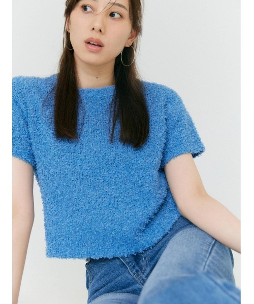 BLUE×PALANG(ブルーパラン)の「MOJA SHORT KNIT(Tシャツ/カットソー・レディース・ネイビー/ブルー/バイオレット・FREE)」の20枚目の写真