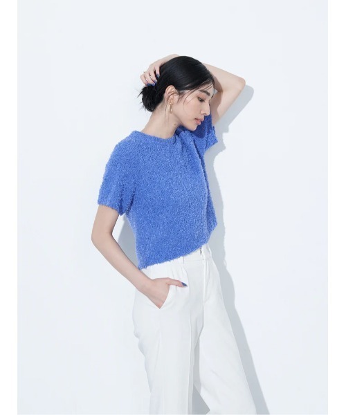 BLUE×PALANG(ブルーパラン)の「MOJA SHORT KNIT(Tシャツ/カットソー・レディース・ネイビー/ブルー/バイオレット・FREE)」の21枚目の写真