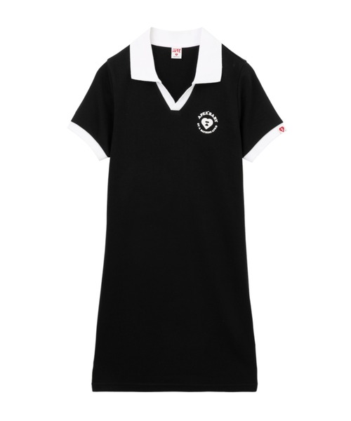 A BATHING APE(アベイシングエイプ)の「APEE BABY PRINTED POLO DRESS(ワンピース・レディース・ネイビー/ブラック/レッド・X-SMALL/SMALL)」の1枚目の写真