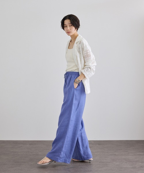 SALON adam et rope'（サロン アダム エ ロペ）の「【WEB限定】刺繍レースパッチワークシャツジャケット/ セットアップ対応（テーラードジャケット・レディース・ブラック/ホワイト・FREE）」の18枚目の写真