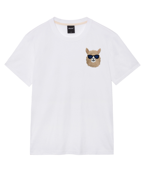 OKSTAR（オクスター）の「アイムアルパカ刺繍半袖（Tシャツ/カットソー・レディース・ブラック/グレー/ダークグリーン/ライトグレー/ホワイト/ライトベージュ/カーキ/ダークブルー/ネイビー/ベージュ/クリーム/ダークグレー・SMALL/MEDIUM/LARGE/X-LARGE/2XL/3XL/4XL）」の14枚目の写真