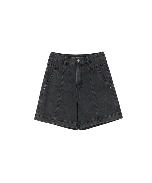LAP(ラップ)の「切り替えラインデニムショーツ AS2DP560(デニムパンツ・レディース・ブラック/スカイブルー・SMALL/MEDIUM/LARGE)」の1枚目の写真