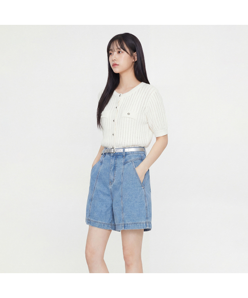 LAP(ラップ)の「切り替えラインデニムショーツ AS2DP560(デニムパンツ・レディース・ブラック/スカイブルー・SMALL/MEDIUM/LARGE)」の3枚目の写真