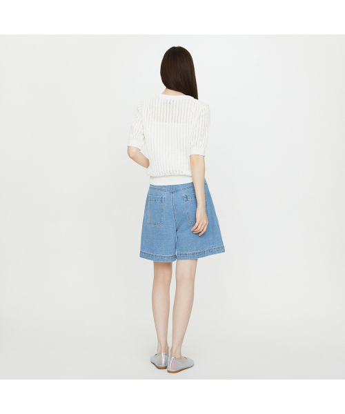 LAP(ラップ)の「切り替えラインデニムショーツ AS2DP560(デニムパンツ・レディース・ブラック/スカイブルー・SMALL/MEDIUM/LARGE)」の4枚目の写真