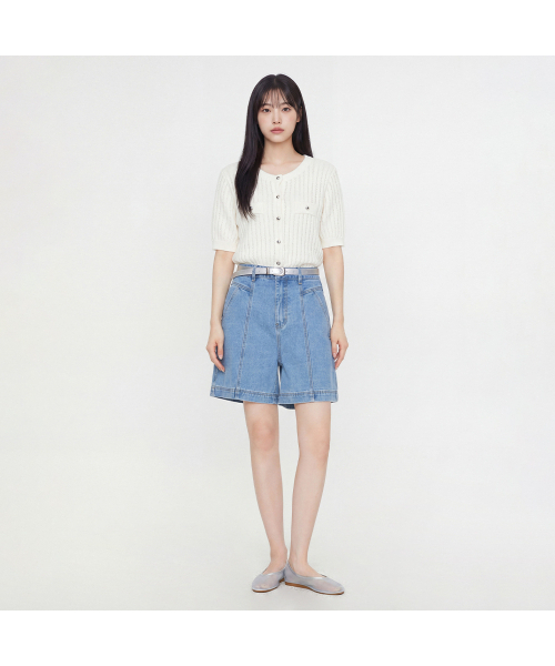 LAP(ラップ)の「切り替えラインデニムショーツ AS2DP560(デニムパンツ・レディース・ブラック/スカイブルー・SMALL/MEDIUM/LARGE)」の5枚目の写真