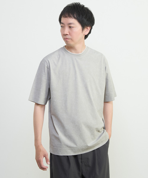 MEN'S MELROSE（メンズメルローズ）の「ムラプリントTシャツ（Tシャツ/カットソー・メンズ・チャコールグレー/ライトグレー・4/3）」の2枚目の写真