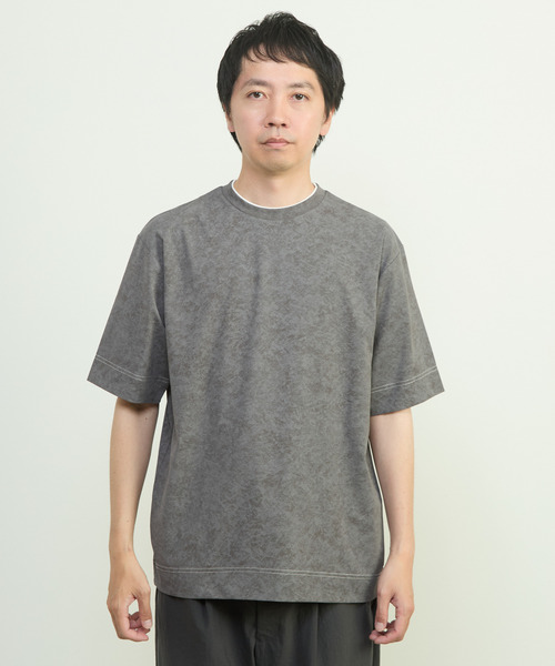 MEN'S MELROSE（メンズメルローズ）の「ムラプリントTシャツ（Tシャツ/カットソー・メンズ・チャコールグレー/ライトグレー・4/3）」の18枚目の写真